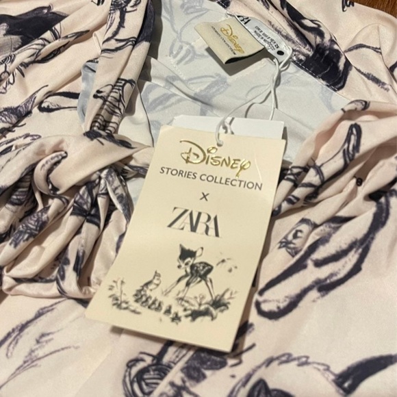 Zara Bambi Disney collection print blouse rare Small - Picture 6 of 6